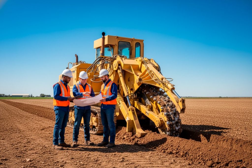 Equipo experto zanjadora